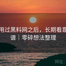 实际用过黑料网之后，长期看靠不靠谱｜零碎想法整理
