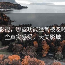 天美影视，哪些功能经常被忽略｜一些真实感受，天美影城