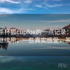 关于茶杯狐cupfox的一点记录：值不值得继续用，一些真实感受，茶杯 狐