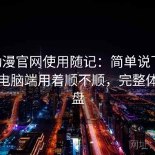 age动漫官网使用随记：简单说下我的看法电脑端用着顺不顺，完整体验复盘