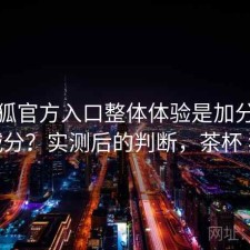 茶杯狐官方入口整体体验是加分还是减分？实测后的判断，茶杯 狐