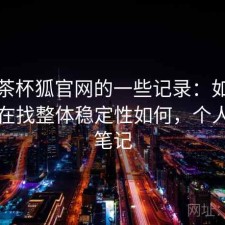 关于茶杯狐官网的一些记录：如果你最近在找整体稳定性如何，个人使用笔记