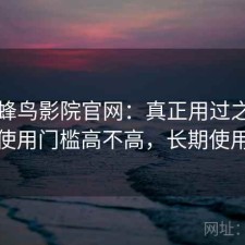 关于蜂鸟影院官网：真正用过之后才知道使用门槛高不高，长期使用结论