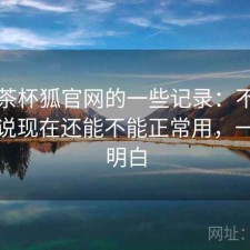 关于茶杯狐官网的一些记录：不拐弯直接说现在还能不能正常用，一篇讲明白