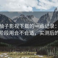 关于柚子影视下载的一点记录：现在这个阶段用合不合适，实测后的判断