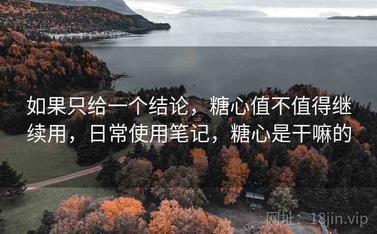 如果只给一个结论，糖心值不值得继续用，日常使用笔记，糖心是干嘛的  第2张