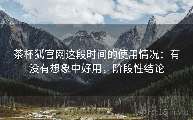 茶杯狐官网这段时间的使用情况：有没有想象中好用，阶段性结论  第1张